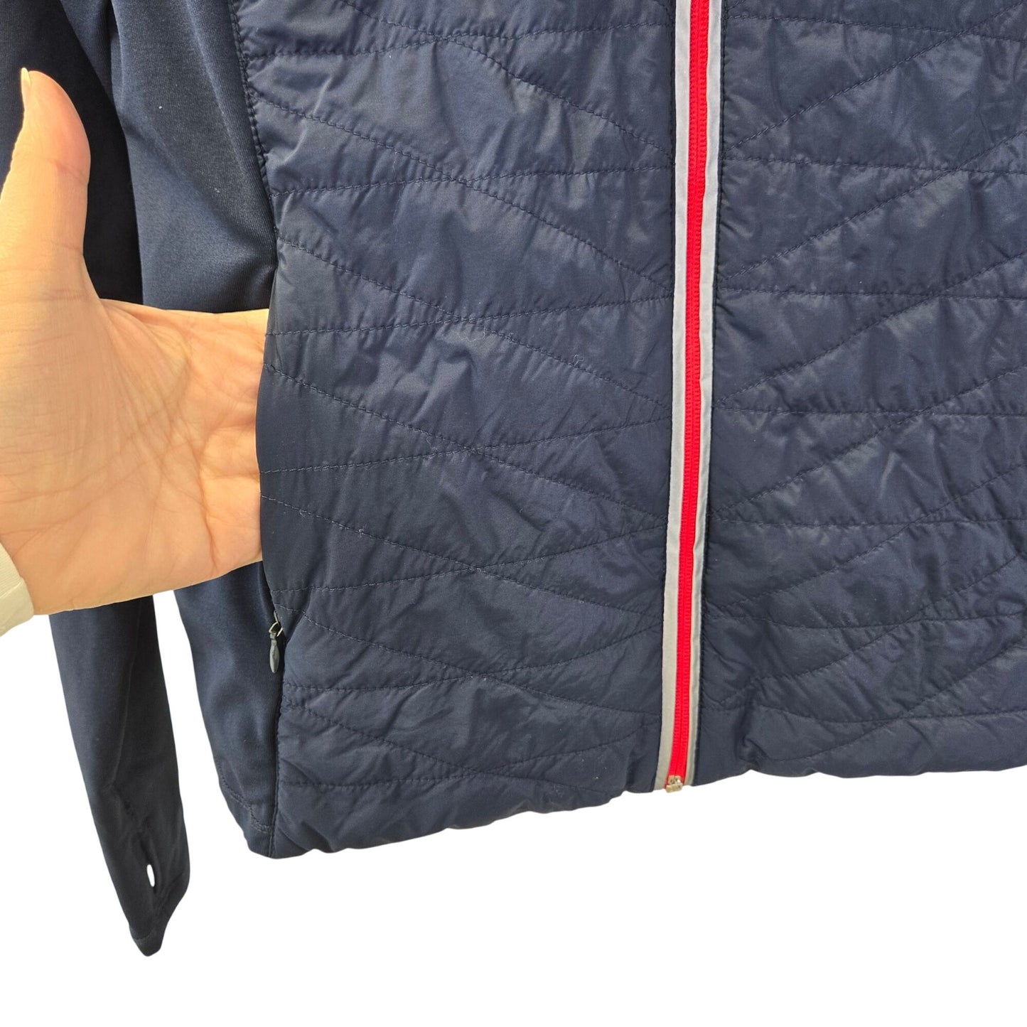 Tommy Hilfiger Hooded Mixed Media Activewear Jacket Size Small