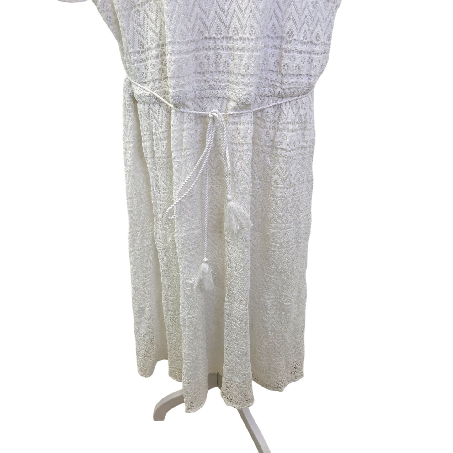 Lane Bryant Lace Overlay Belted Boho Midi Dress Size 28