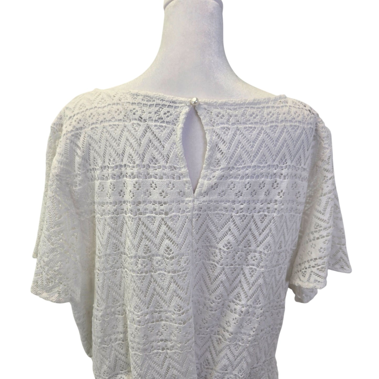 Lane Bryant Lace Overlay Belted Boho Midi Dress Size 28