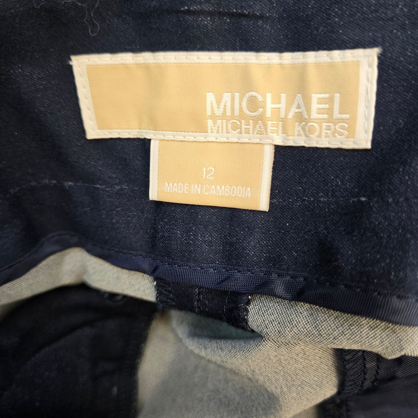 Michael Michael Kors Chambray Pocketed Trouser Pants Size 12