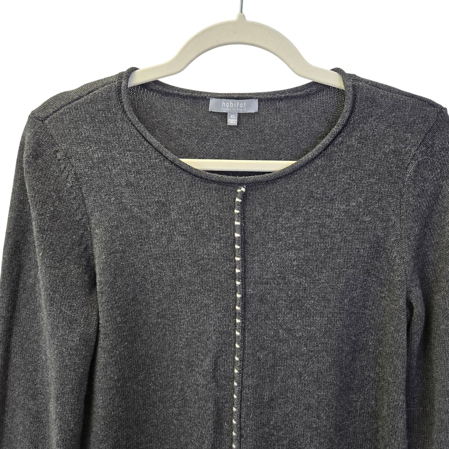Habitat 100% Cotton Embellished Crewneck Sweater Size XS/S