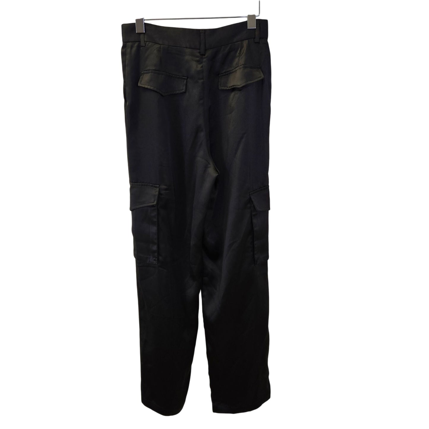 NWT Dynamite Izabel Satin High Rise Relaxed Leg Cargo Pants Size 4