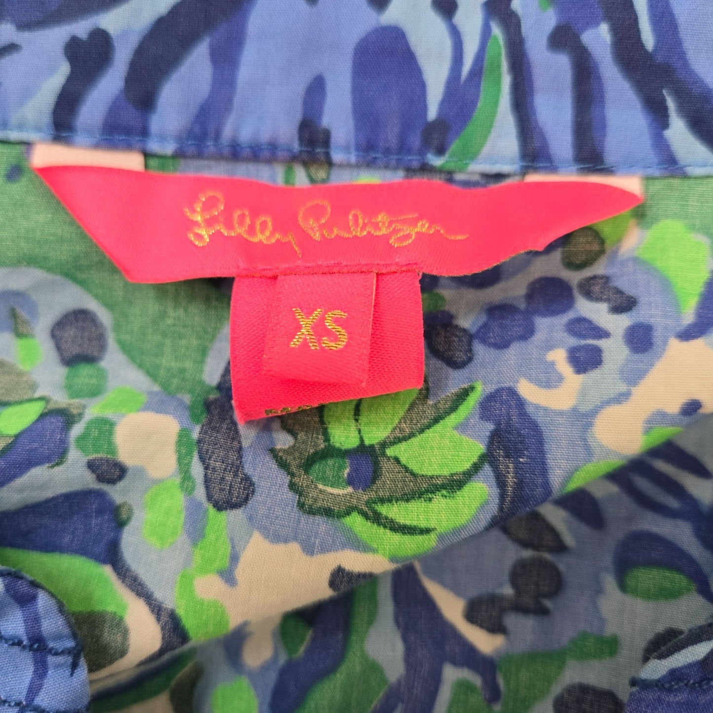 Lilly Pulitzer Coulter Long Sleeve Popover Top Size XS