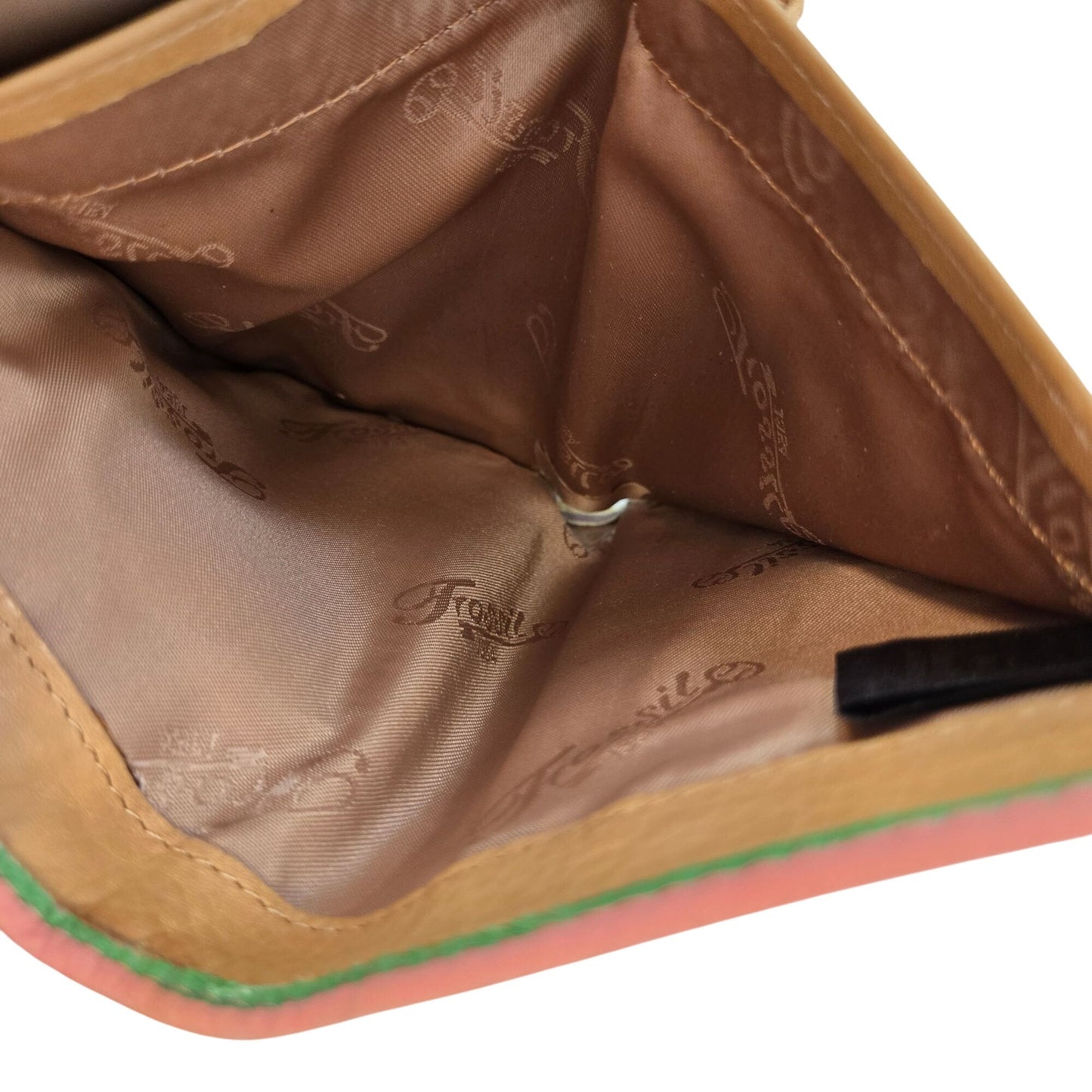 Fossil Genuine Leather Striped Trifold Wallet