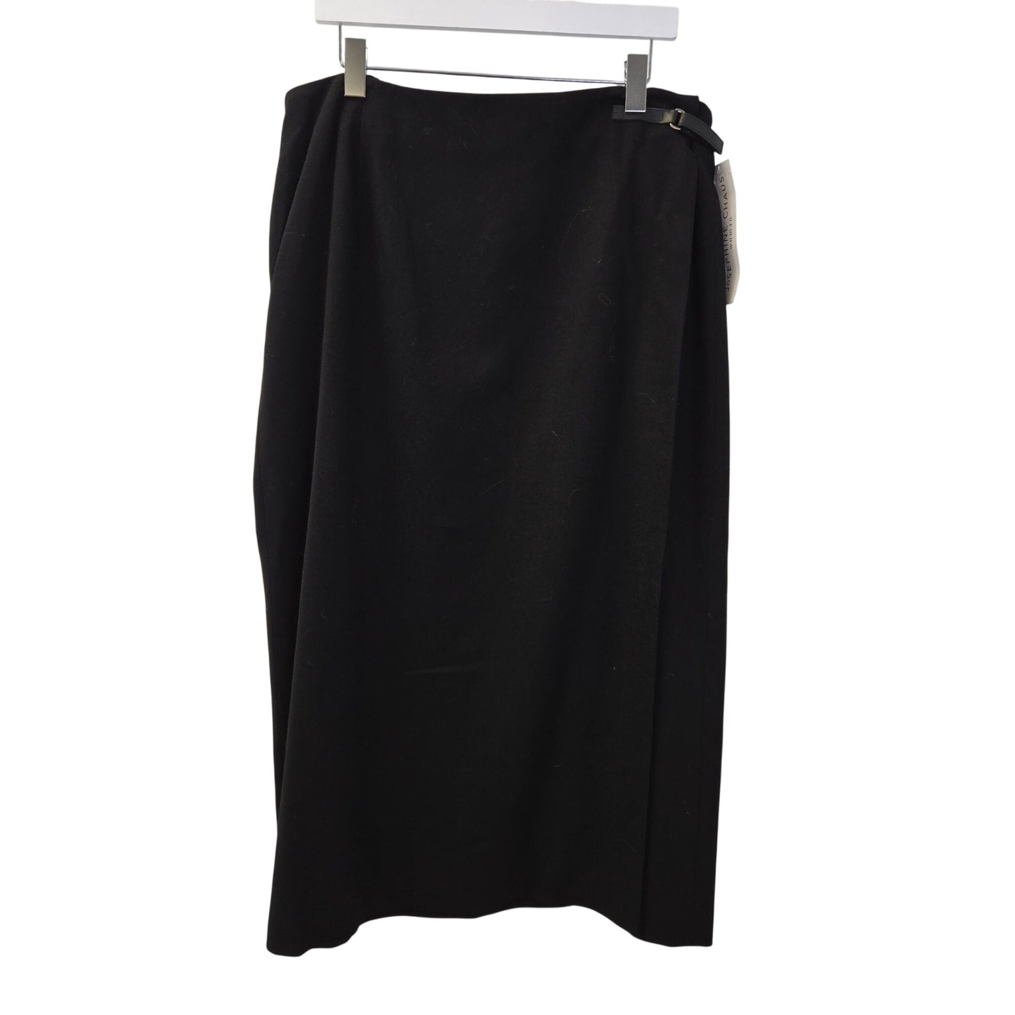 NWT Josephine Chaus True Textures 100% Wool Midi Wrap Skirt Size 16