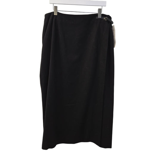 NWT Josephine Chaus True Textures 100% Wool Midi Wrap Skirt Size 16
