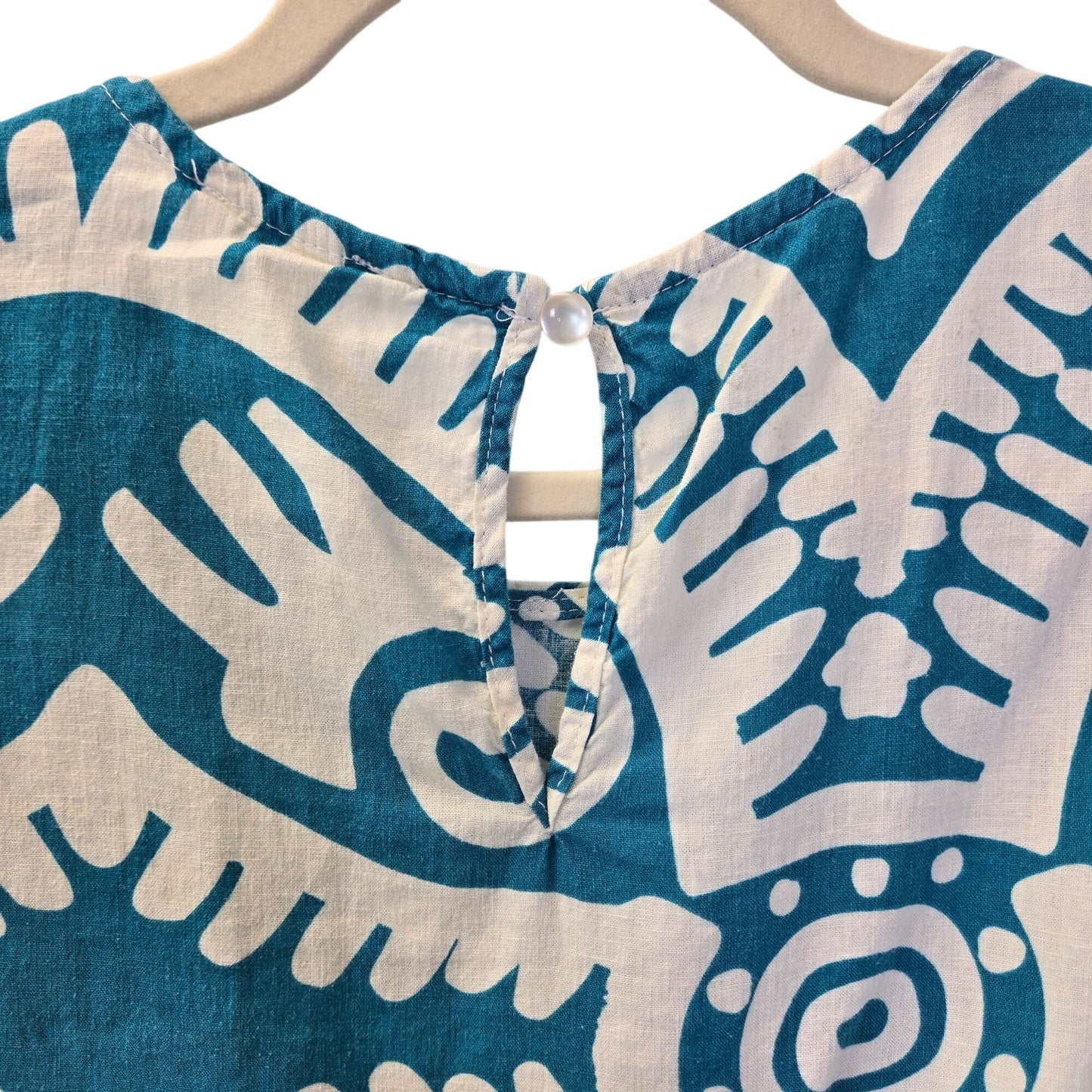 Haute Hippie Linen Blend Aztec Print Crop Top Size Large