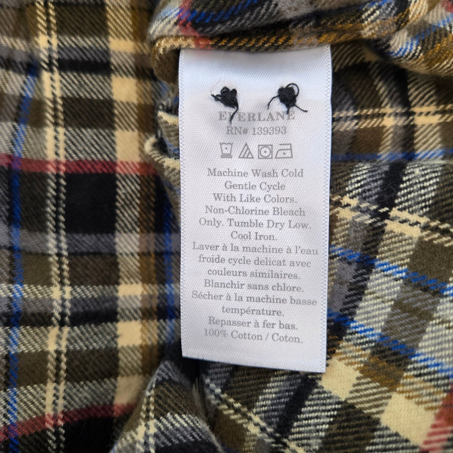 NWT Everlane The Brushed Flannel Button Down Shirt Size XXS