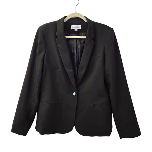 Calvin Klein One Button Blazer Jacket Size 14