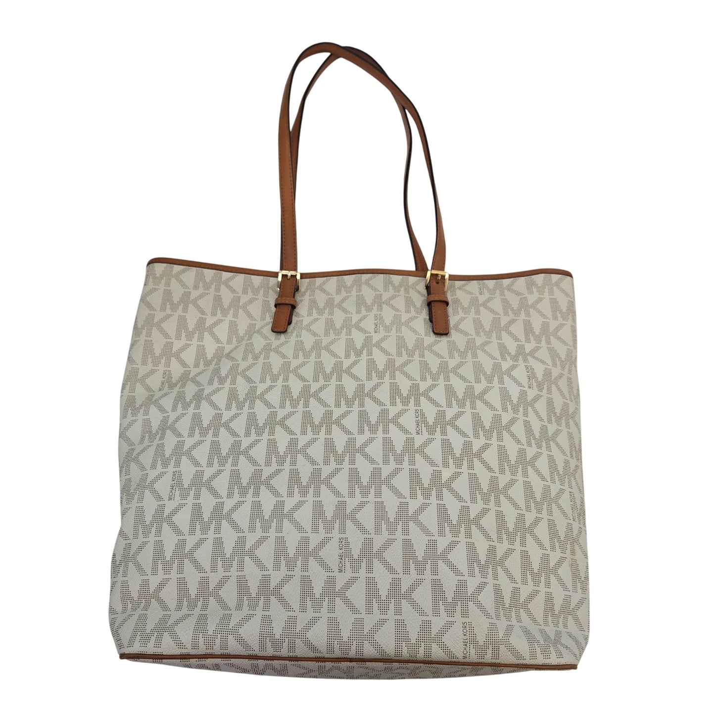 Michael Michael Kors Signature Logo Pebble Leather Laptop Tote Bag