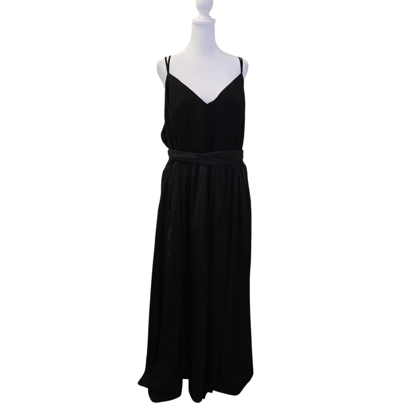 NWT DB Studio Celebrate Double Strap Mixed Media Formal Maxi Dress Size 24