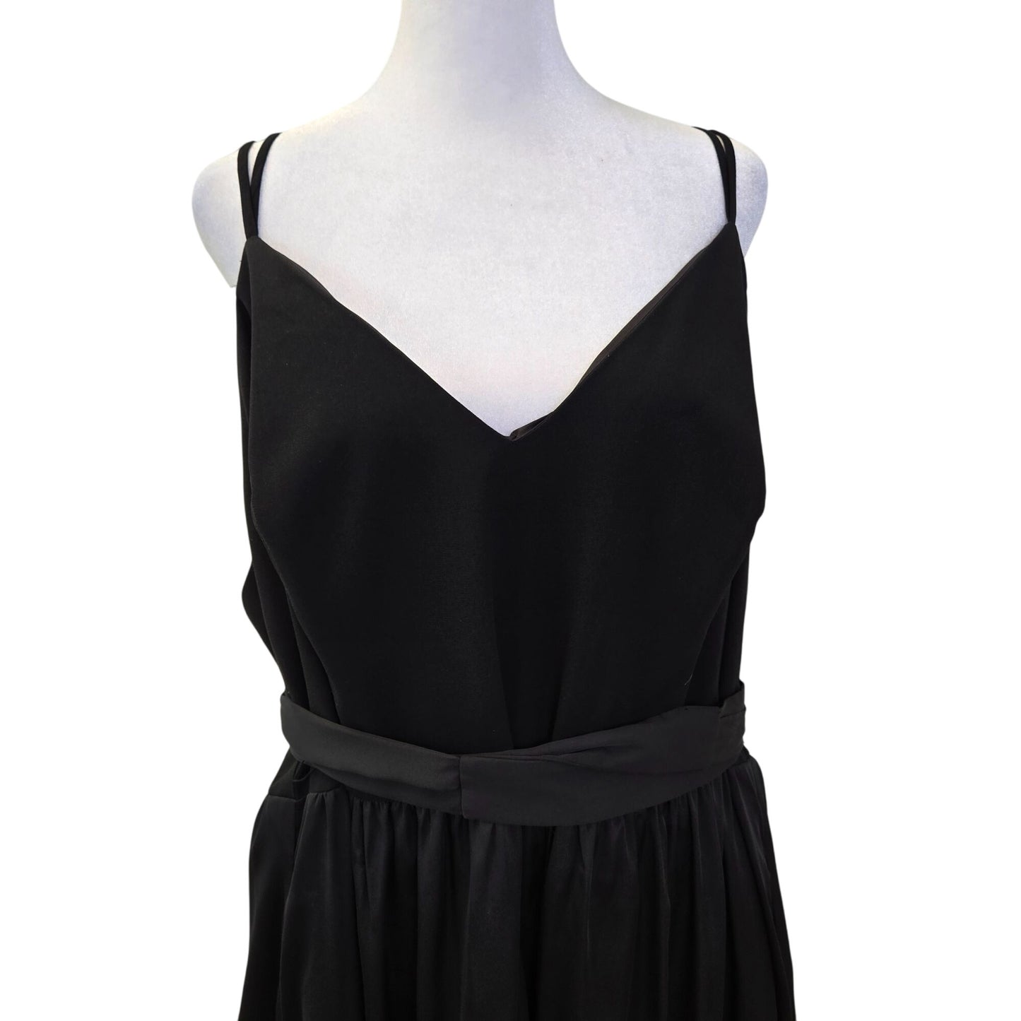 NWT DB Studio Celebrate Double Strap Mixed Media Formal Maxi Dress Size 24