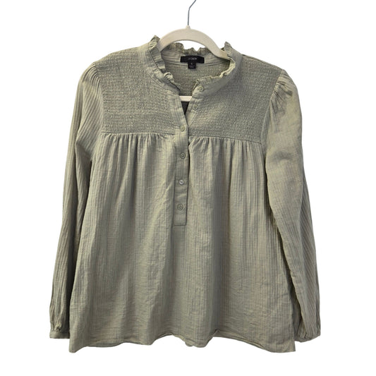 J. Crew Long Sleeve Soft Gauze Garden Top Size Small