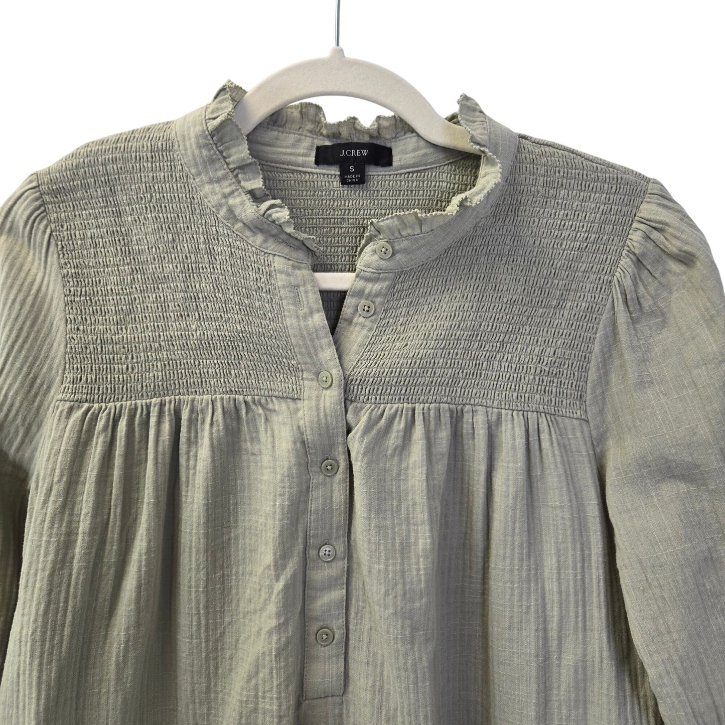 J. Crew Long Sleeve Soft Gauze Garden Top Size Small