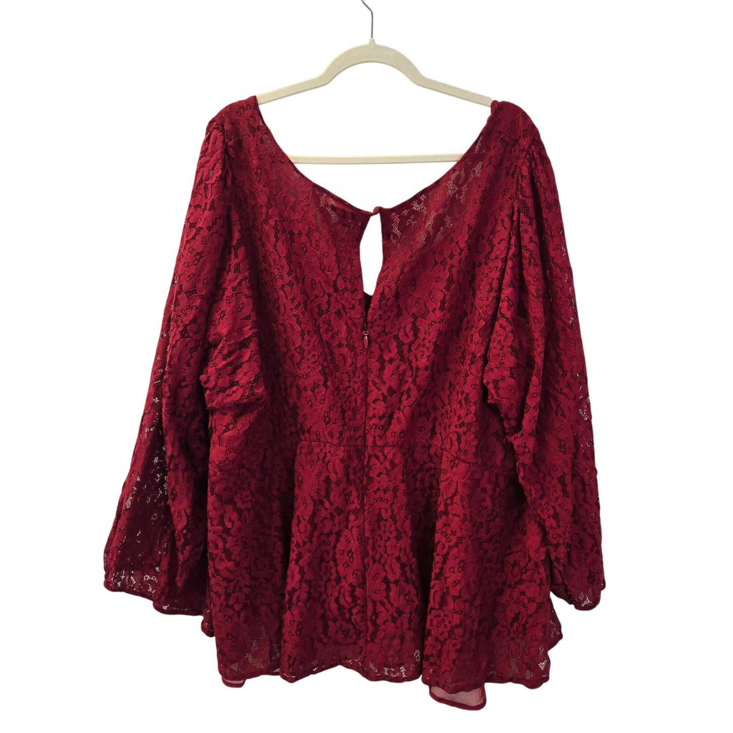 Torrid Peplum Lace Puff Sleeve Top Size Torrid 6/6X
