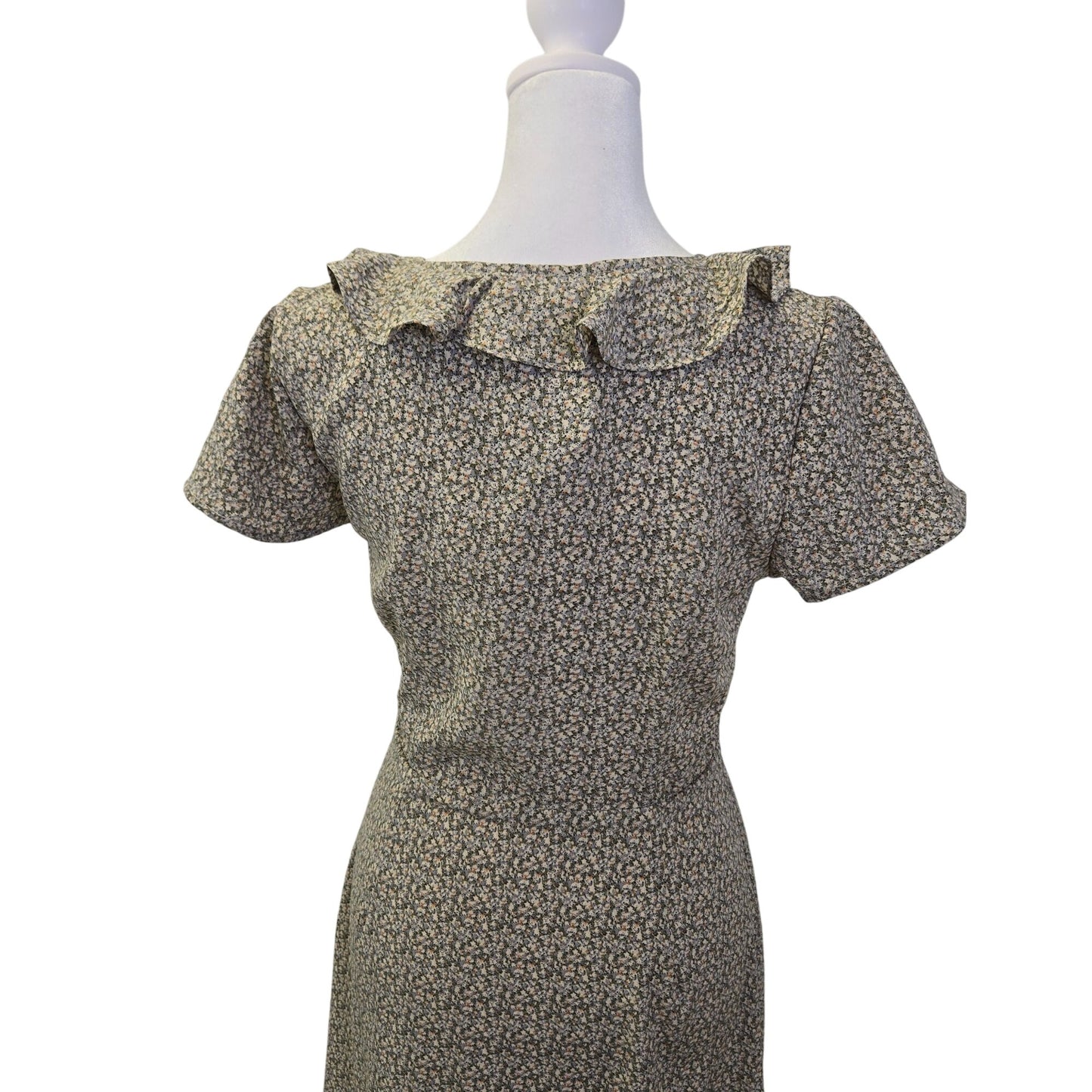 NWT Mikarose The Mae Faux Wrap Ruffle Detail Boho Dress Size XS