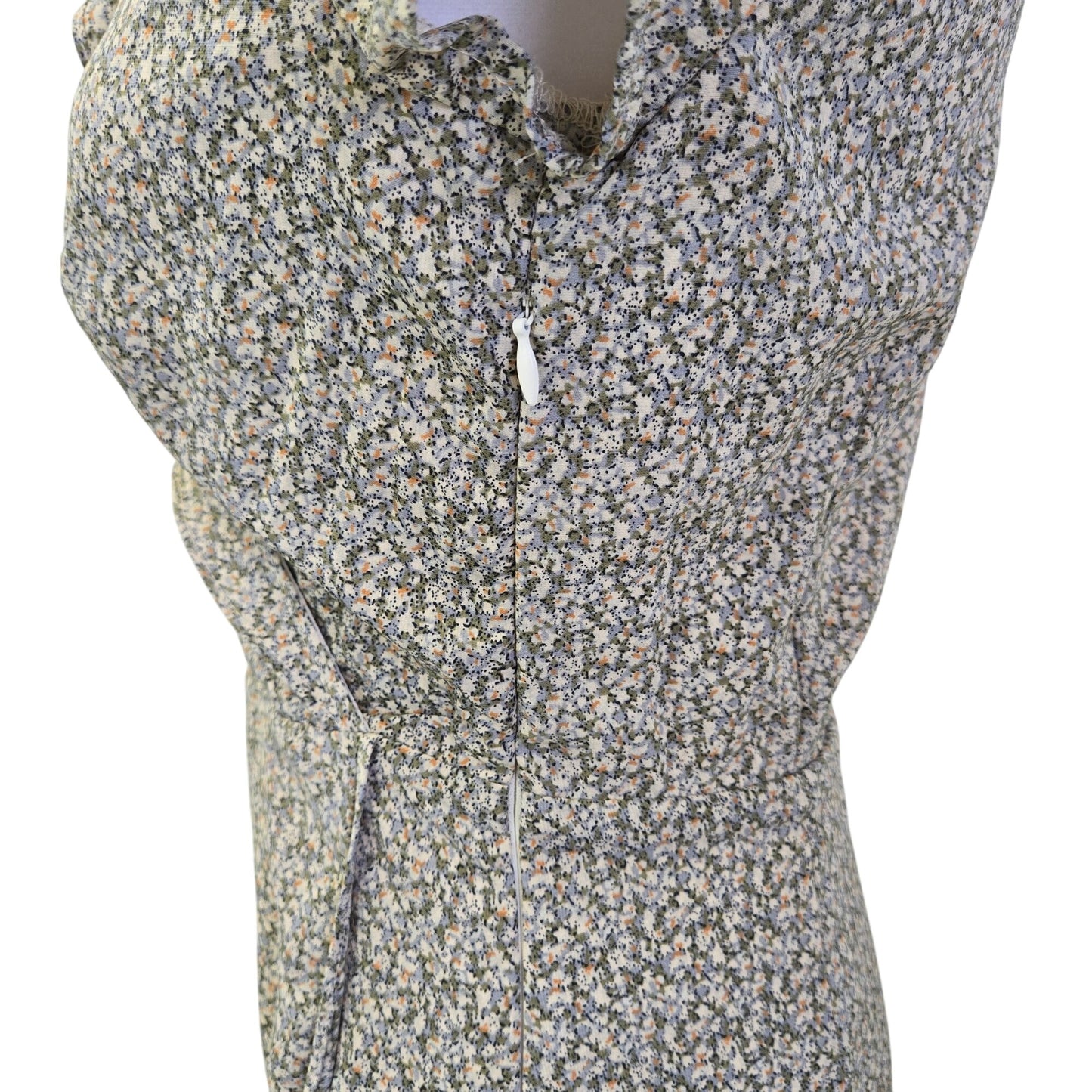 NWT Mikarose The Mae Faux Wrap Ruffle Detail Boho Dress Size XS