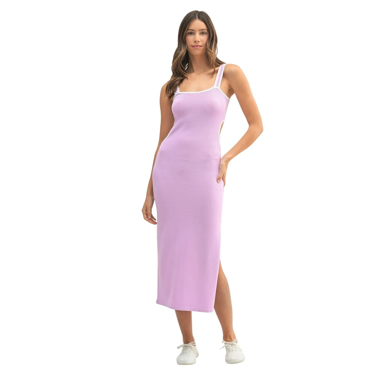 Mable Benita Knit Open Back Midi Dress Size Medium
