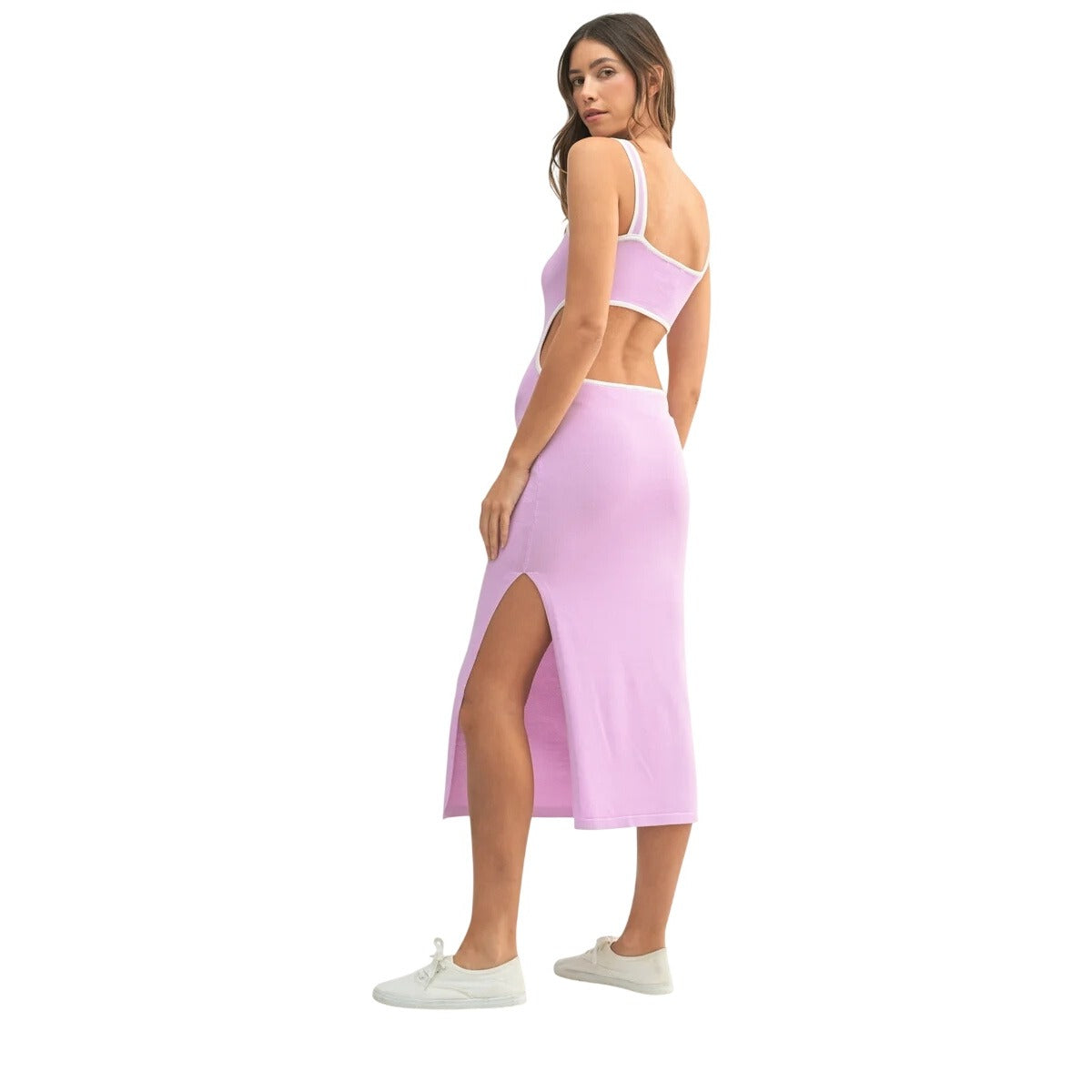 Mable Benita Knit Open Back Midi Dress Size Medium