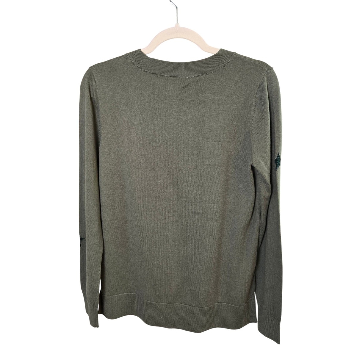 NWOT Loft Outlet 100% Cotton Star Embellished Crewneck Sweater Size Small