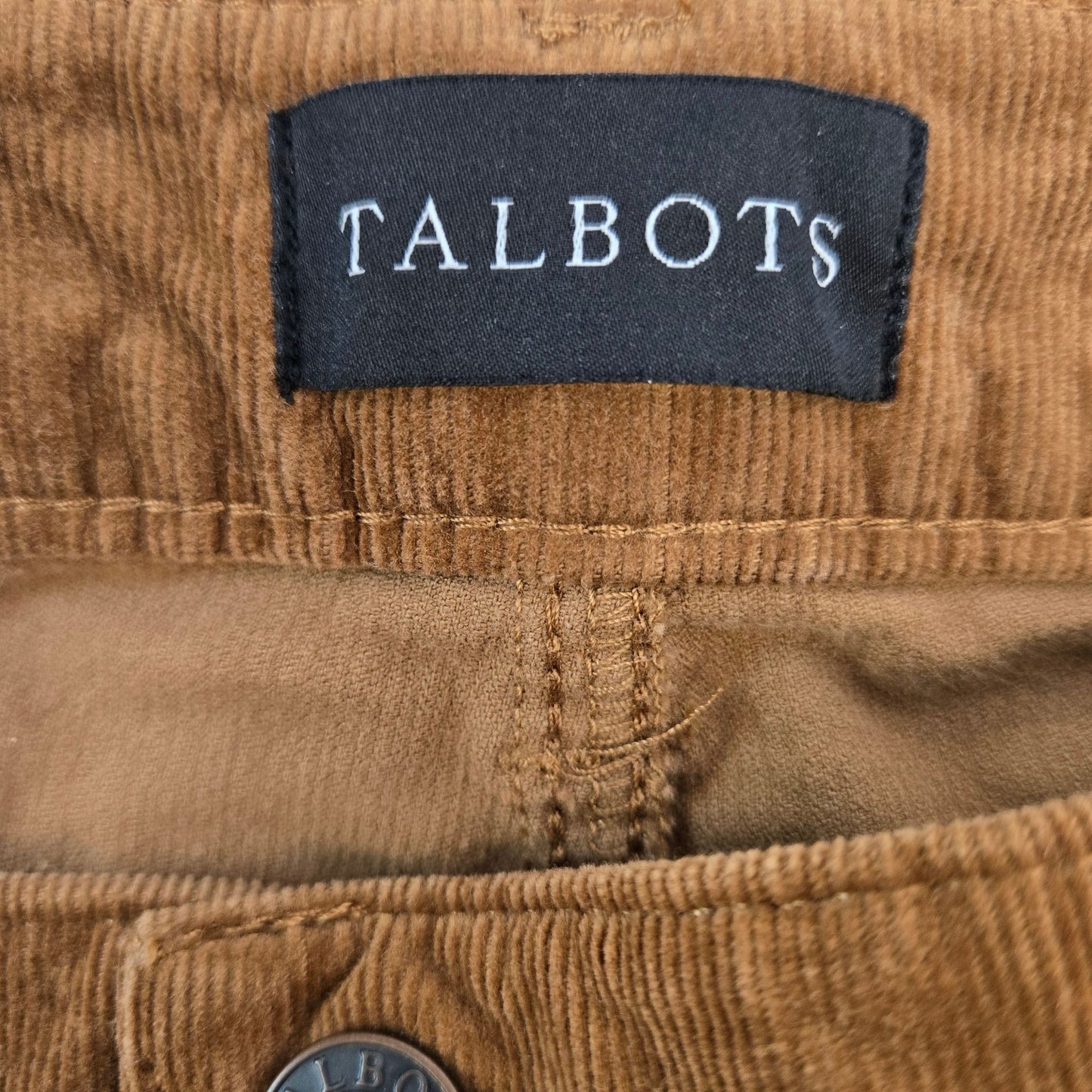 Talbots Corduroy Curvy Straight Leg Pants Size 12 Petite