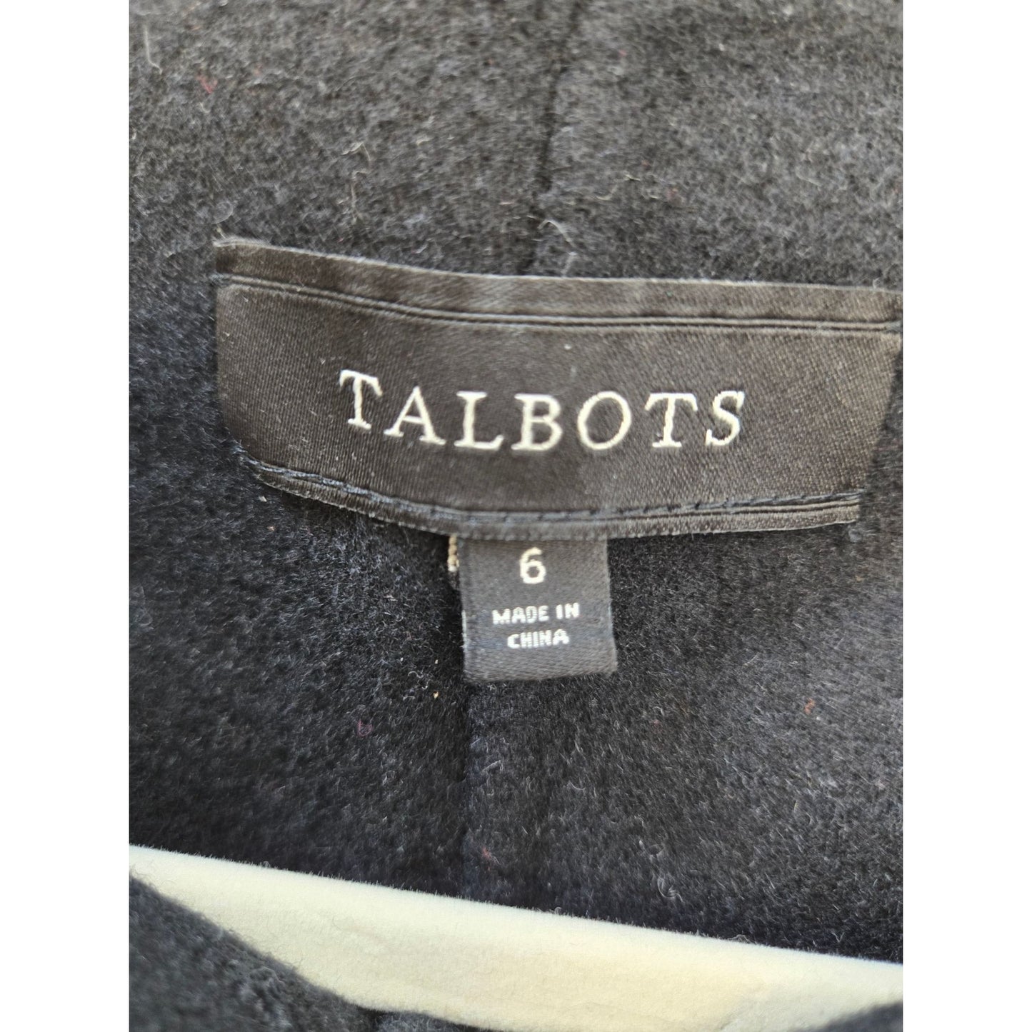 Talbots Wool Blend Seamed Detail Blazer Jacket Size 6