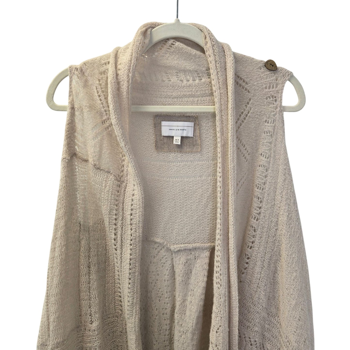 Anthropologie Angel of the North Lua Pointelle Sweater Vest Size XS/S