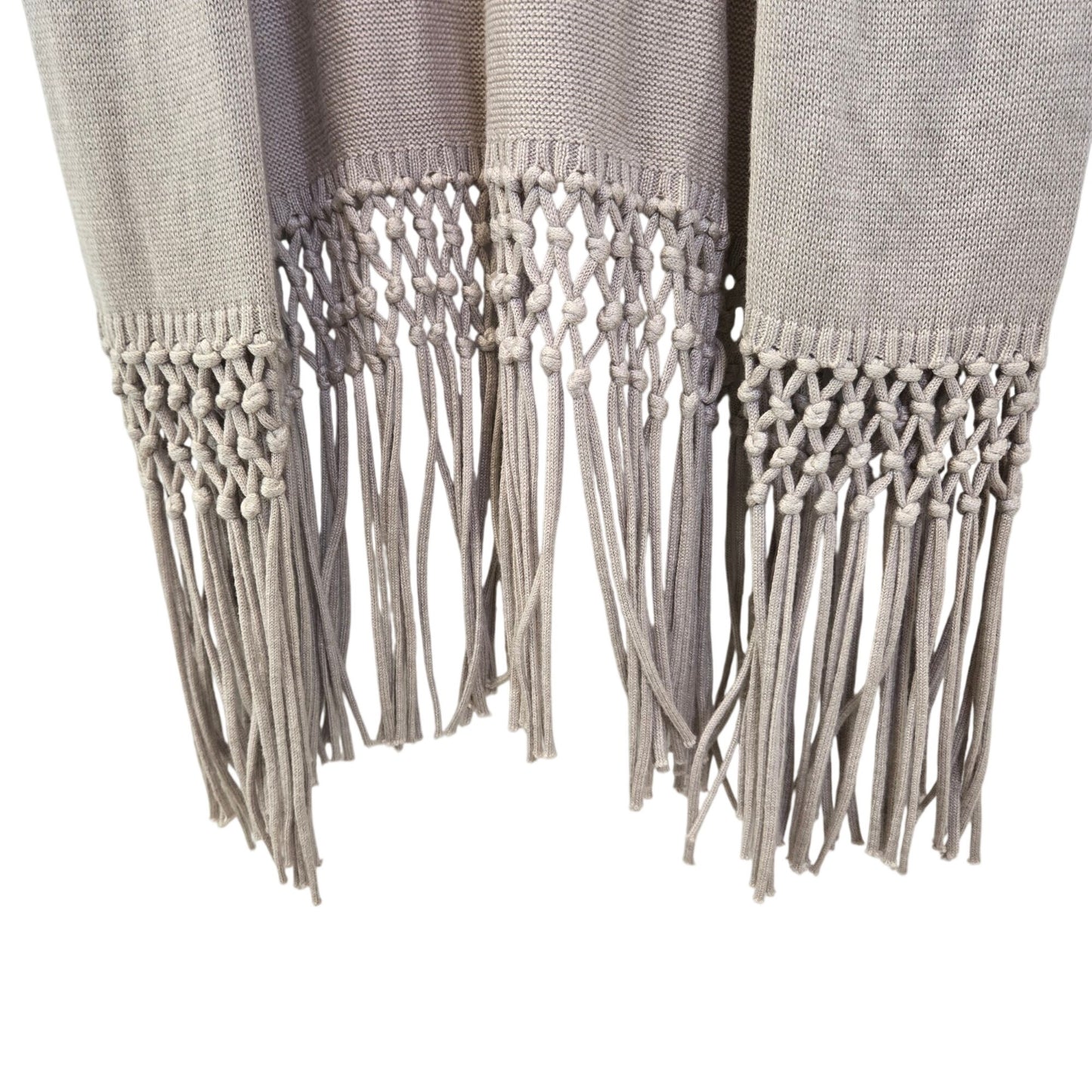 White House Black Market Wool Blend Open Fringe Cardigan Sweater Size Small