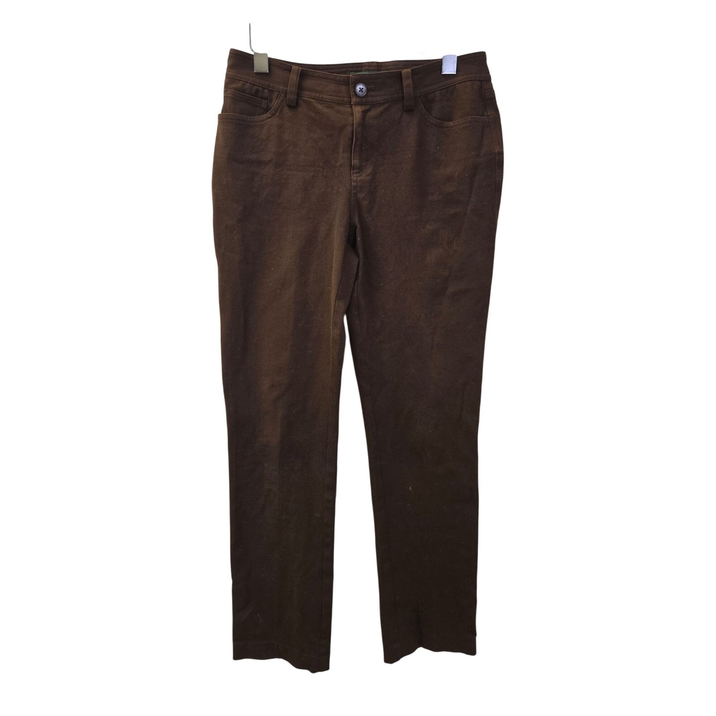 NWOT Lauren Ralph Lauren Chocolate Brown Straight Leg Jeans Size 4