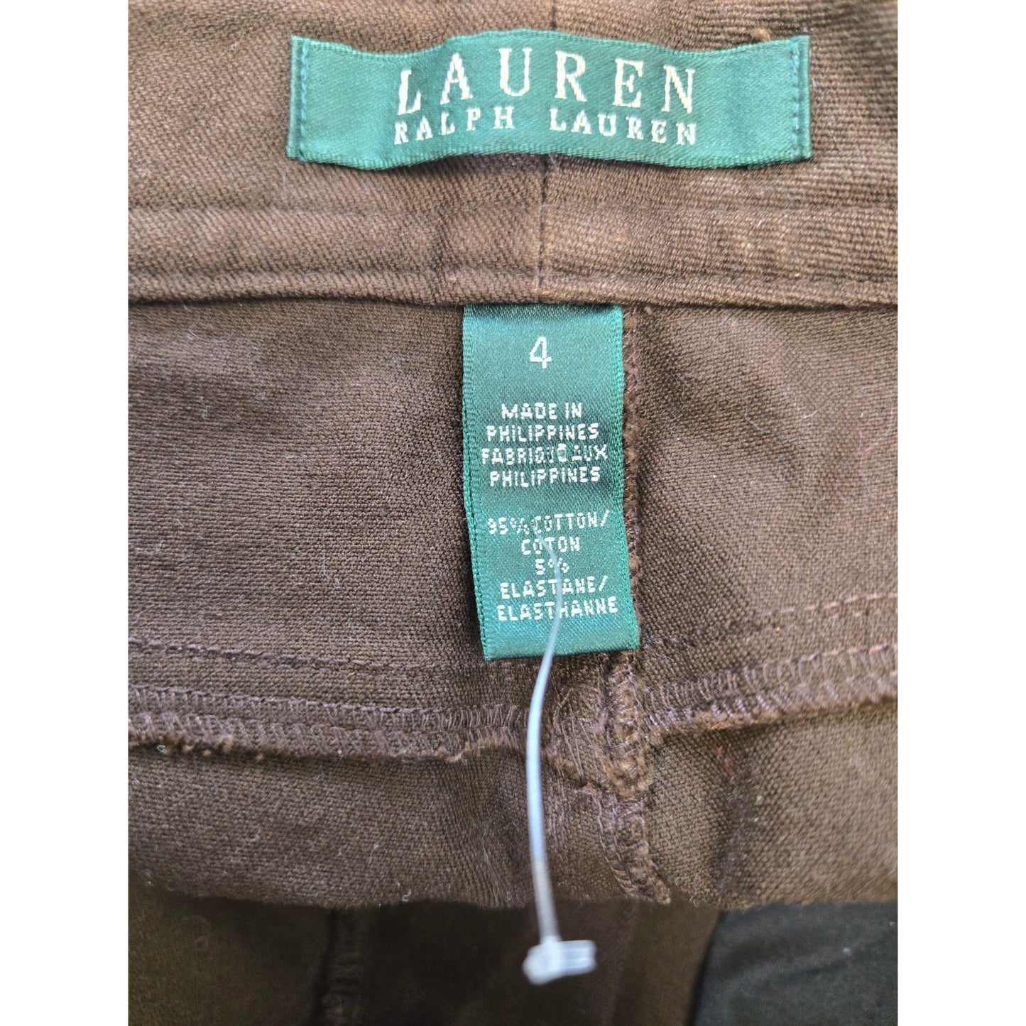 NWOT Lauren Ralph Lauren Chocolate Brown Straight Leg Jeans Size 4