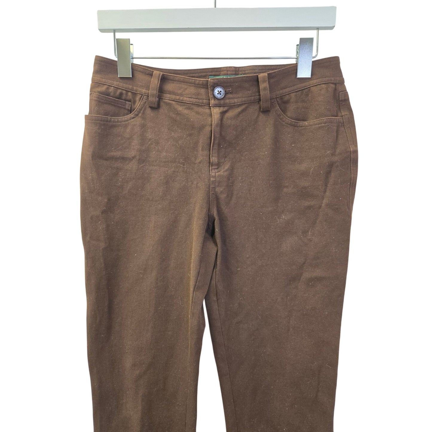 NWOT Lauren Ralph Lauren Chocolate Brown Straight Leg Jeans Size 4