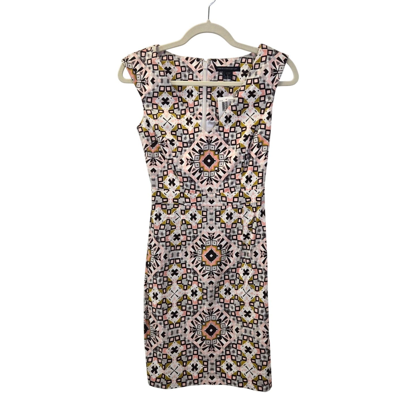 NWT French Connection Anemone Electric Mosaic Cotton Dress Size 0