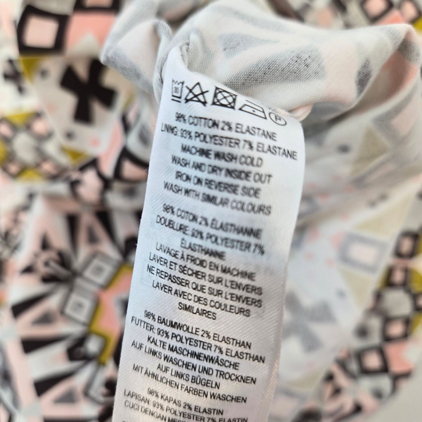 NWT French Connection Anemone Electric Mosaic Cotton Dress Size 0