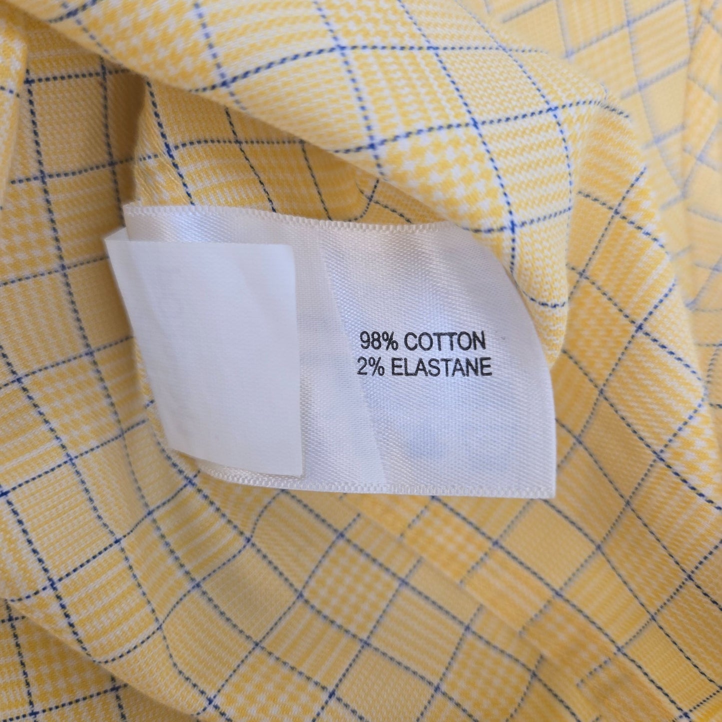 Orvis Plaid Yellow Button Down Shirt Size Medium