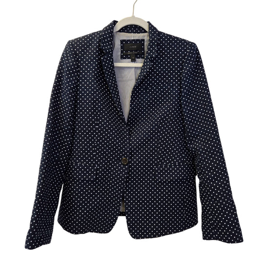 J. Crew 100% Linen Polka Dot Regent Blazer Size 10