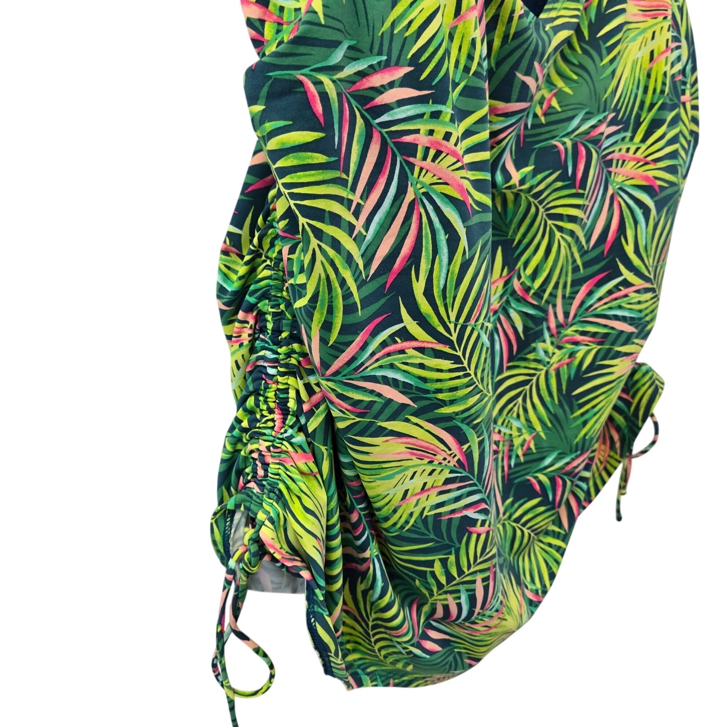 Lands' End Tropical Print Cinch Side Underwire Padded Tankini Top Size 22W