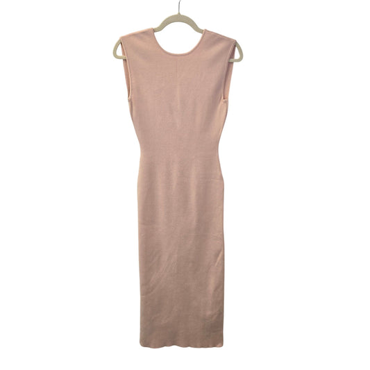 NWOT Zara Open Criss-Cross Back Bodycon Knit Midi Dress Size Medium