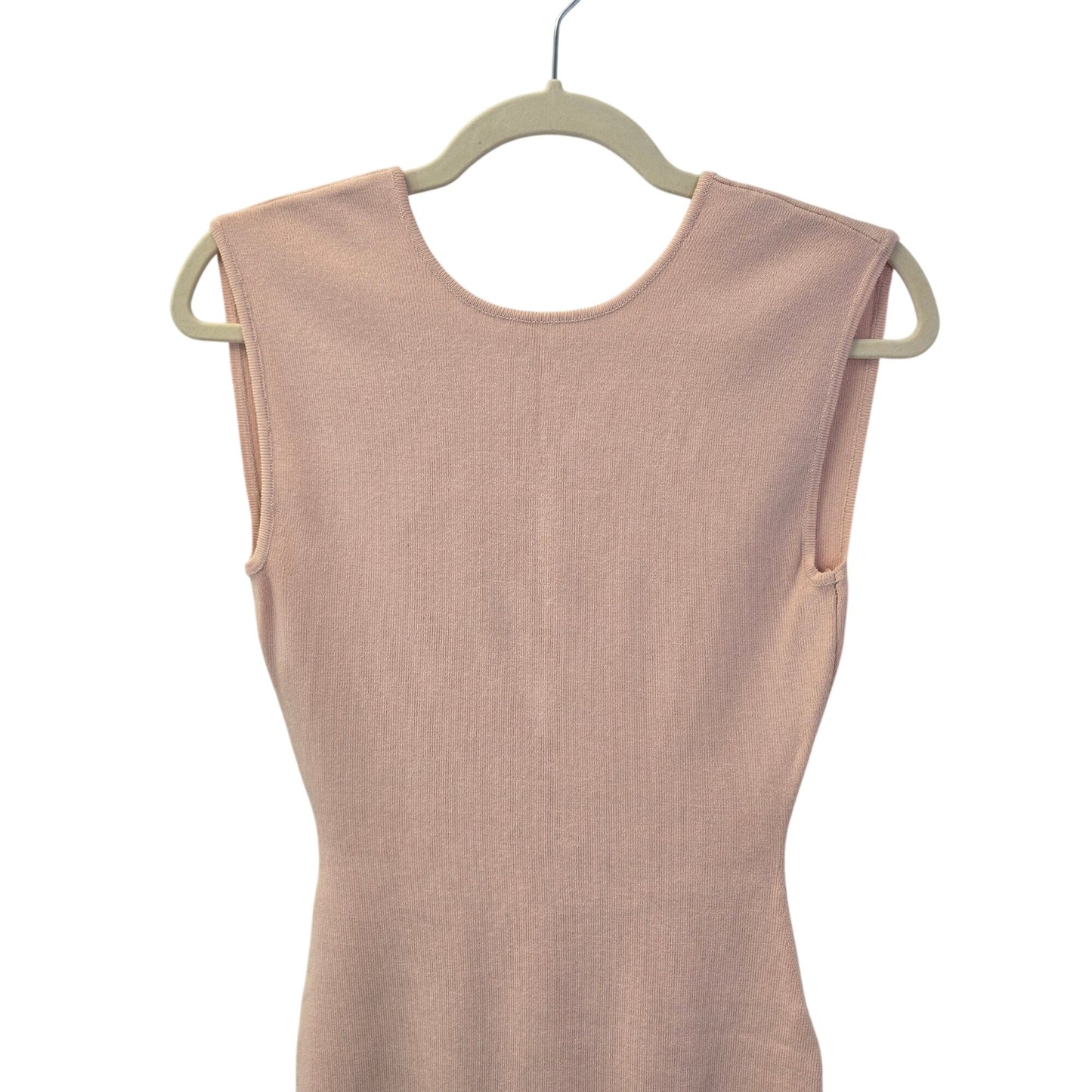 NWOT Zara Open Criss-Cross Back Bodycon Knit Midi Dress Size Medium