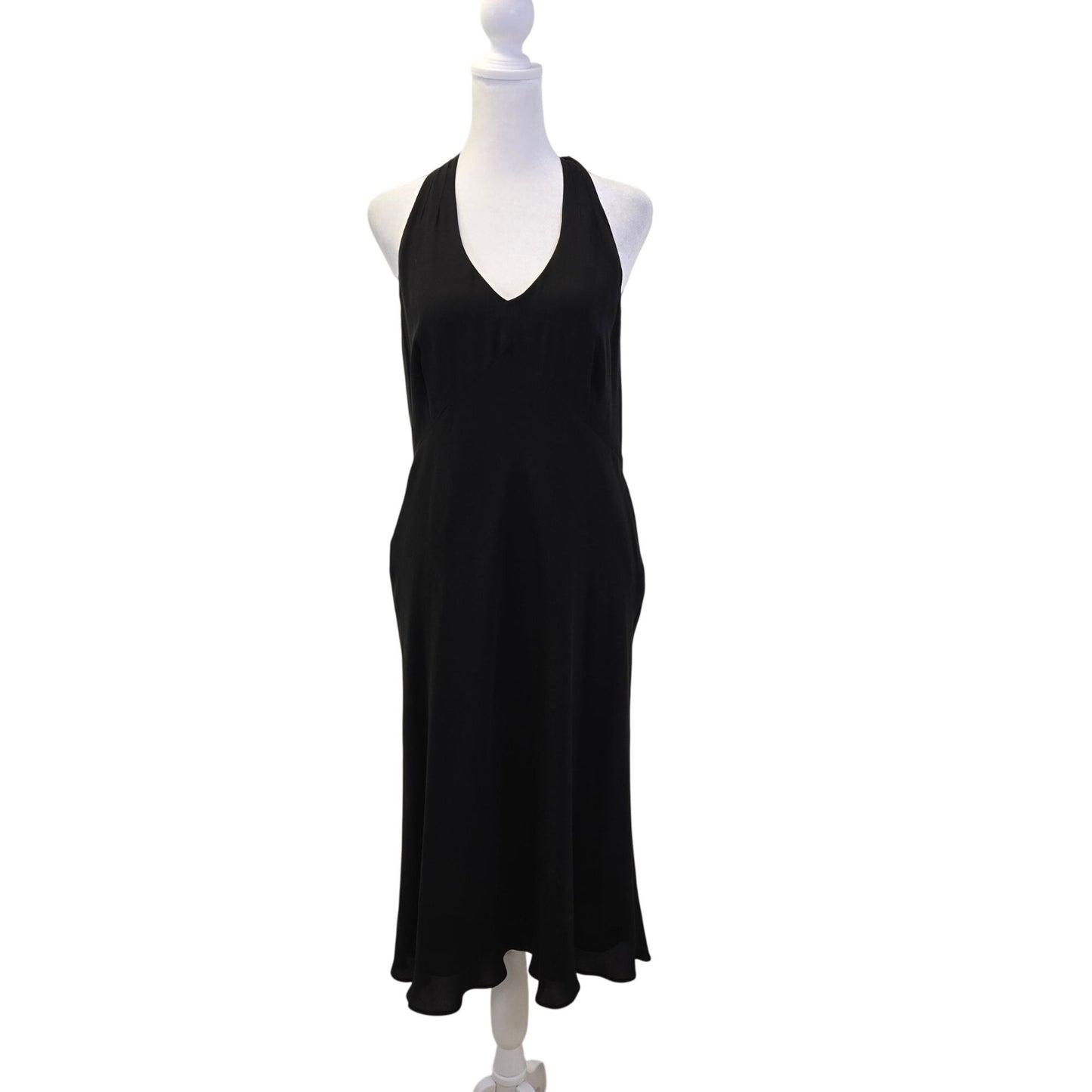 Loft 100% Silk Twist Strap Midi Slip Dress Size 10