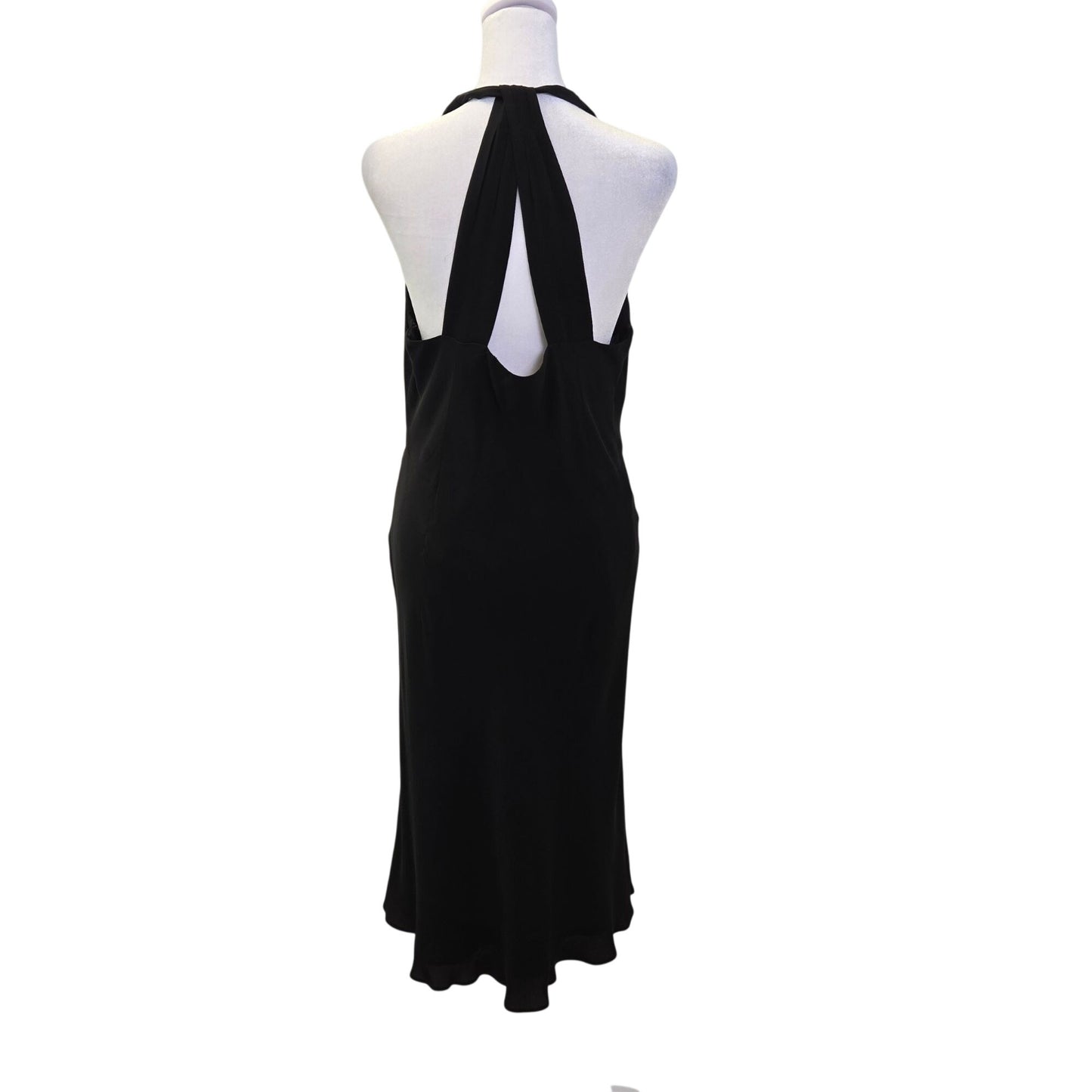 Loft 100% Silk Twist Strap Midi Slip Dress Size 10