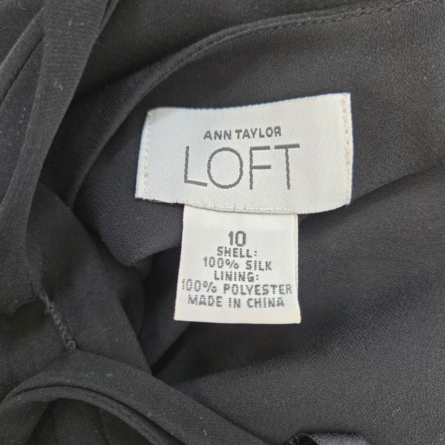 Loft 100% Silk Twist Strap Midi Slip Dress Size 10