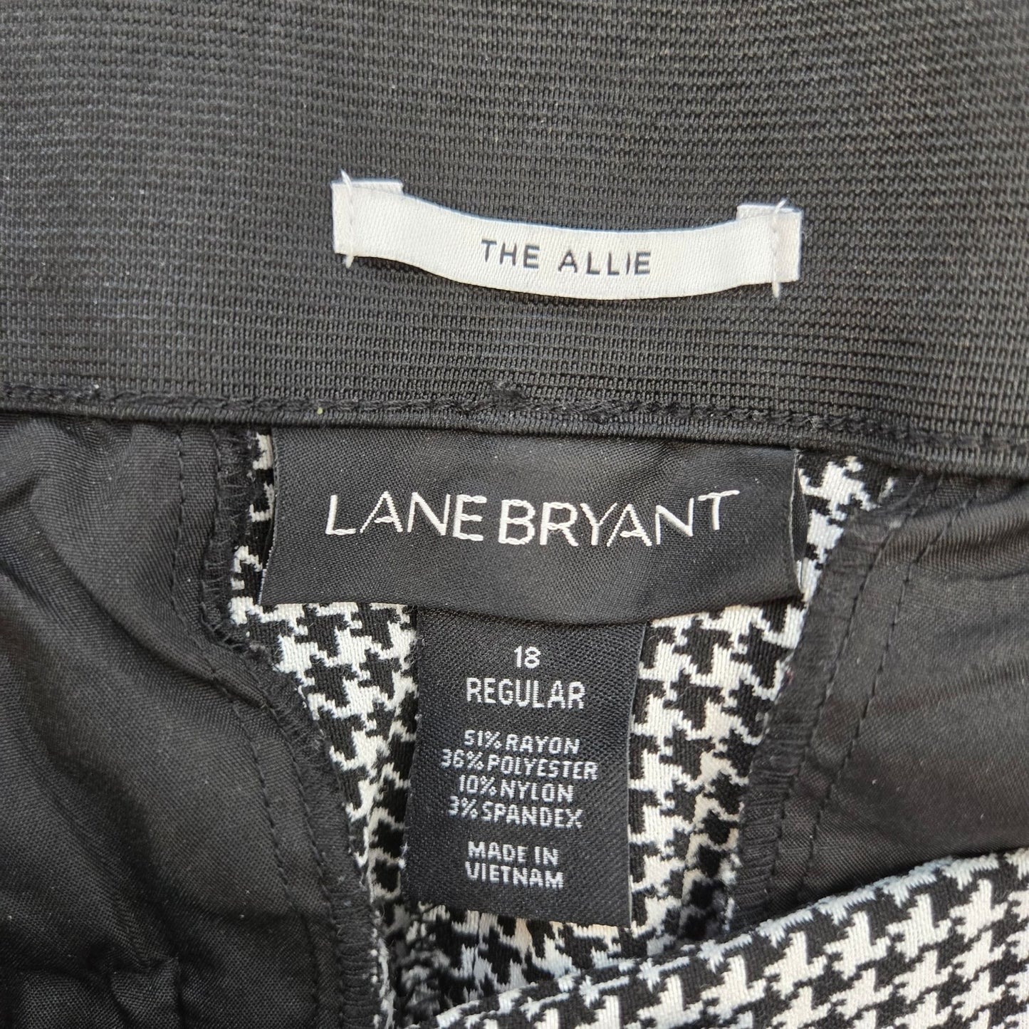 Lane Bryant The Allie Houndstooth Print Trouser Pants Size 18