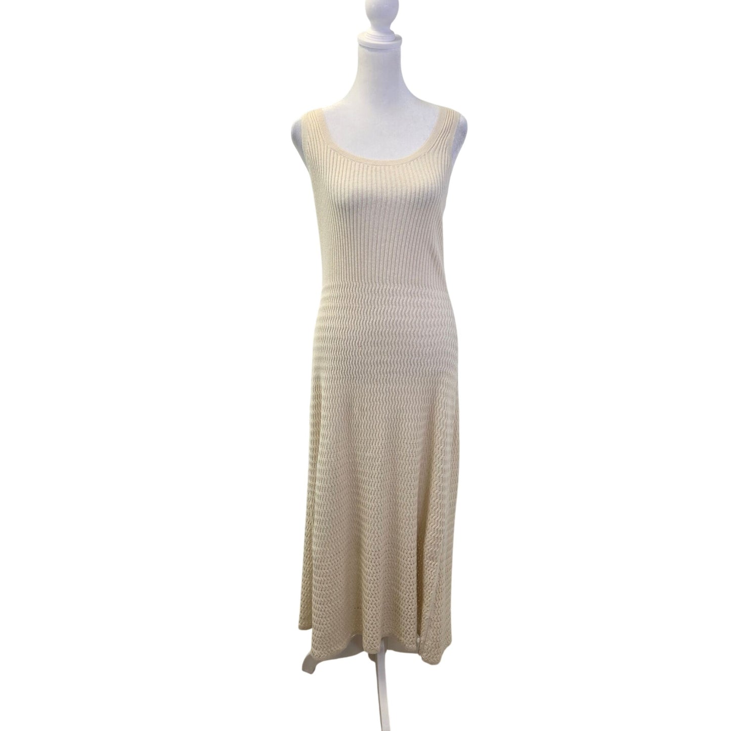 NWT Everlane Crochet Knit Tank Dress in Birch Size Medium