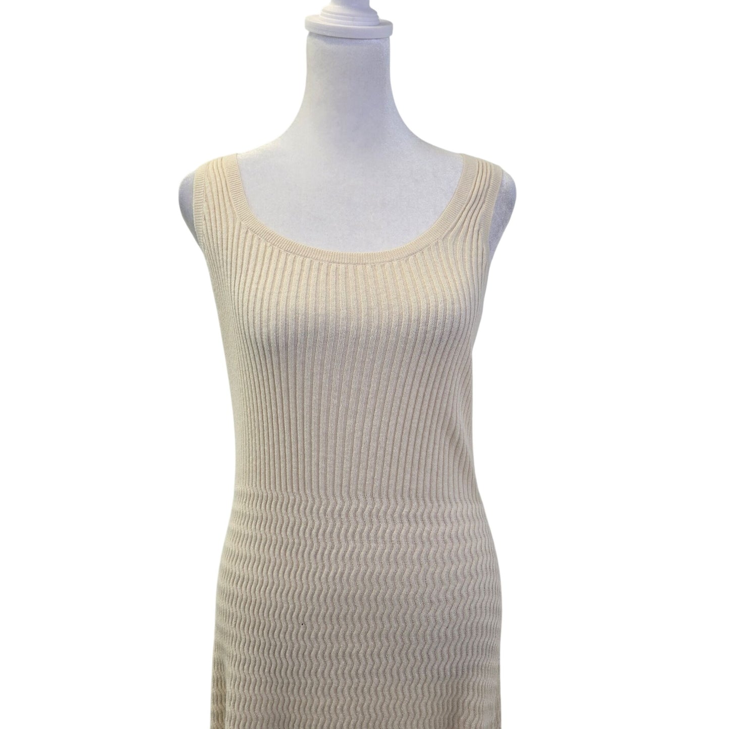 NWT Everlane Crochet Knit Tank Dress in Birch Size Medium