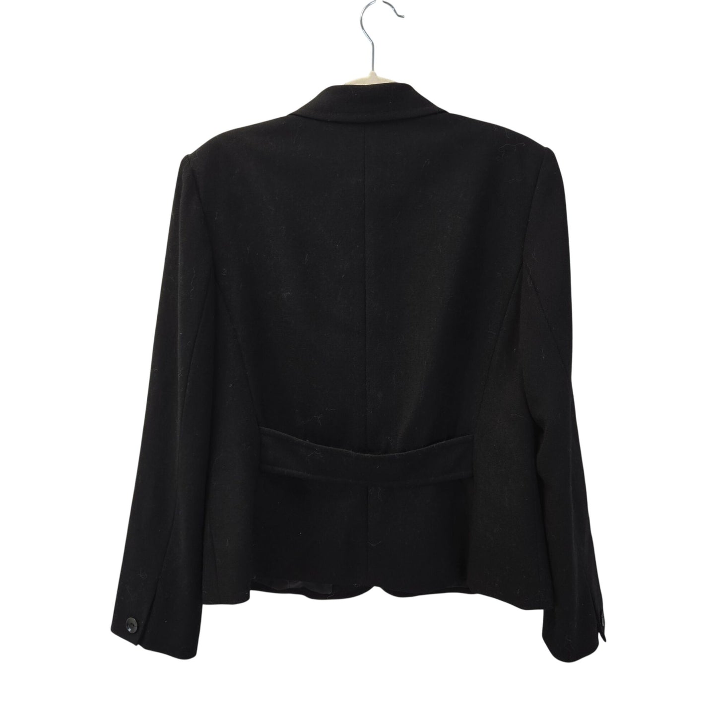 Talbots 100% Wool Three Button Black Blazer Jacket Size 10
