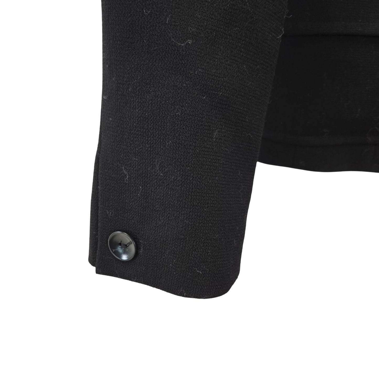 Talbots 100% Wool Three Button Black Blazer Jacket Size 10