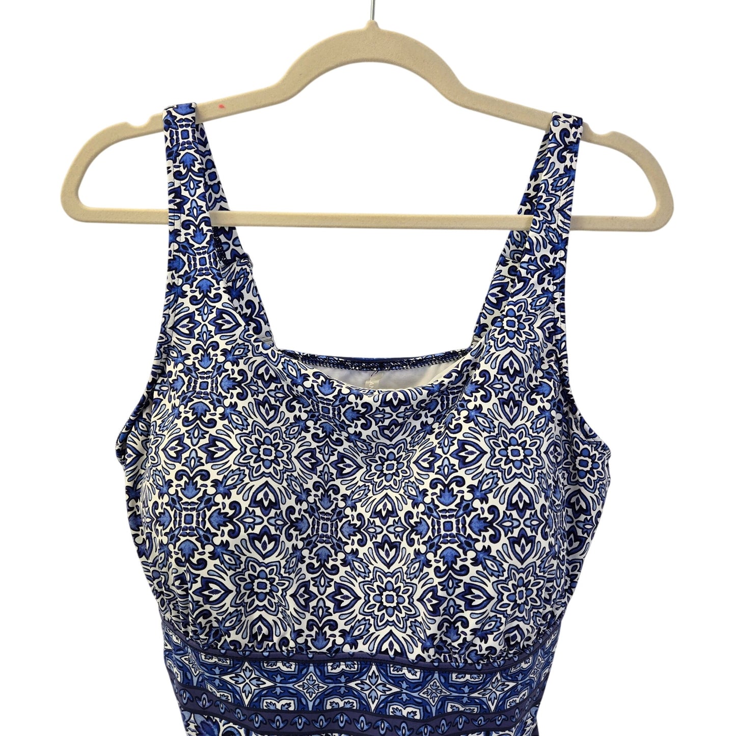 Lands' End Floral Padded Tankini Swim Top Size 16