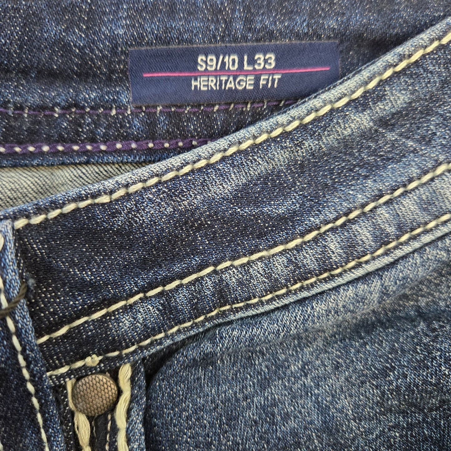 Vigoss New York Slim Bootcut Whipstitch Jeans Size 10