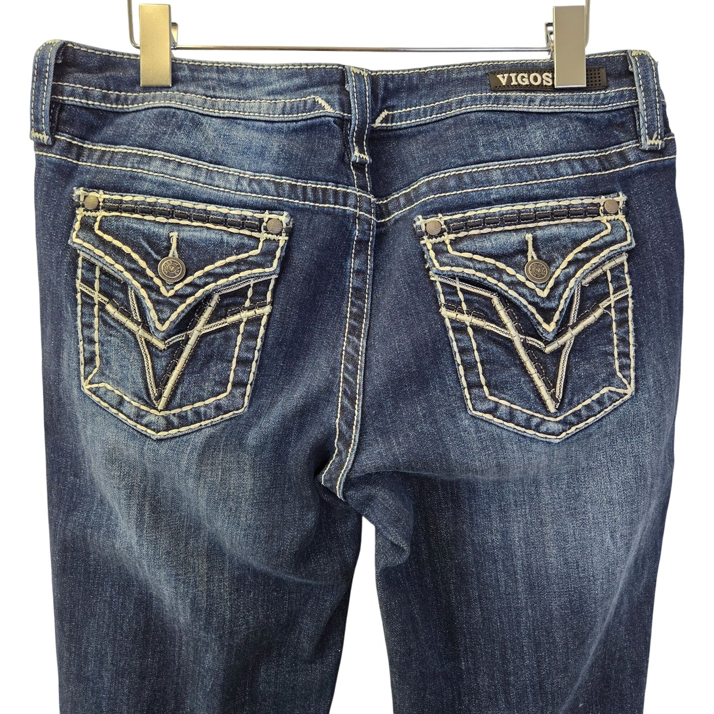 Vigoss New York Slim Bootcut Whipstitch Jeans Size 10