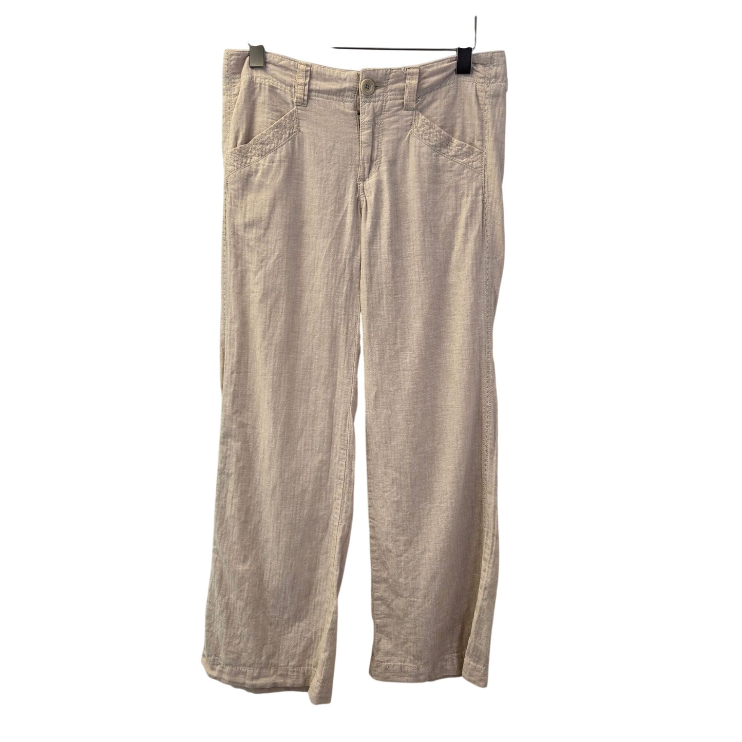 Anthro Pilcro and the Letterpress Linen Blend Wide Leg Pants Size 4 Petite